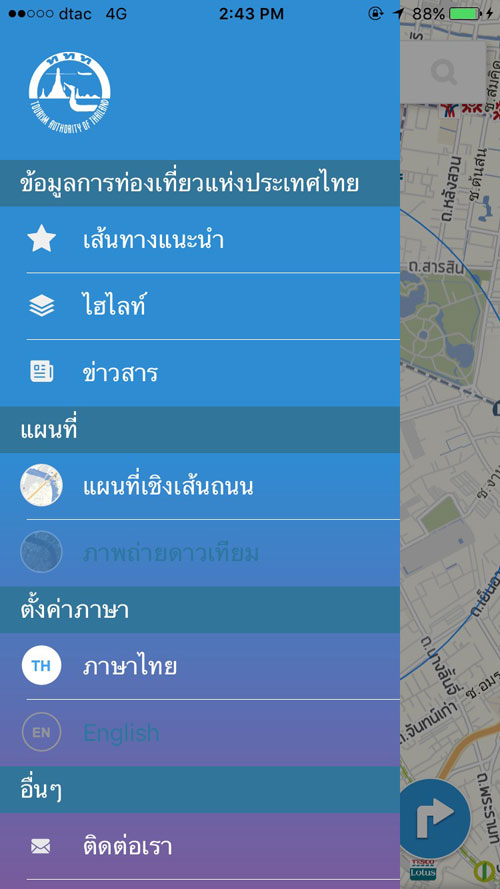 Thailand Tourism Map